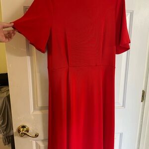 H&M Vibrant Red Midi Dress